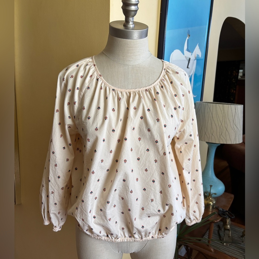 madewell floral top blouse shirt
